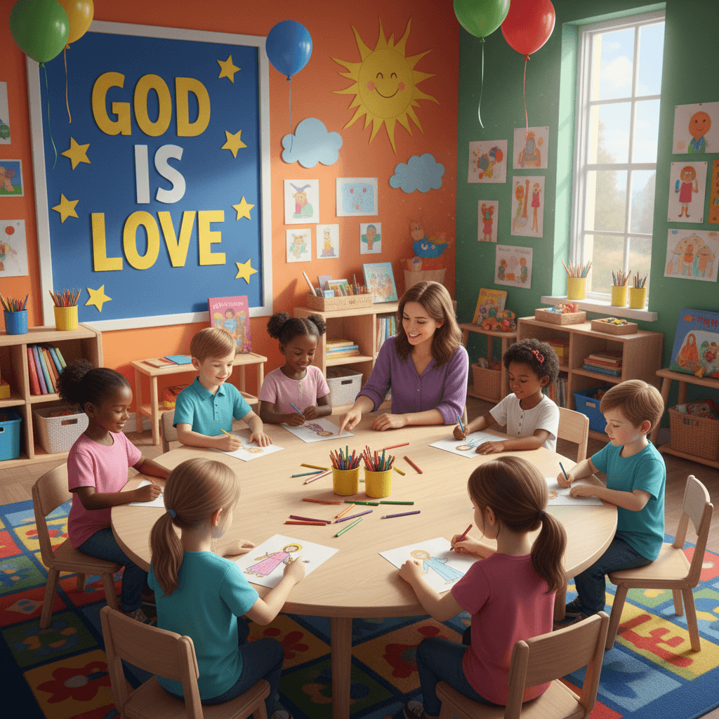 Children's ministry program in action