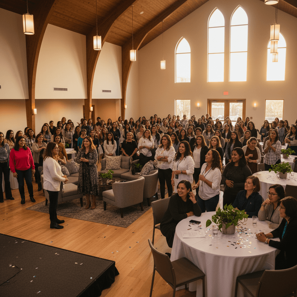 Full community gathering of Mujer Radiante women at Msi Orange County