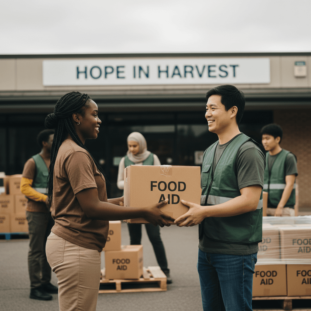 Volunteers serving the community through outreach program