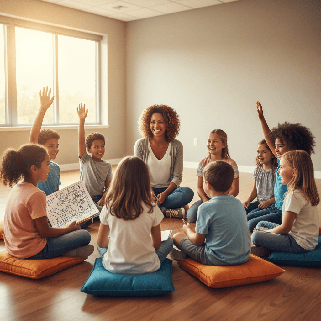 Children and youth engaged in Bible study and learning
