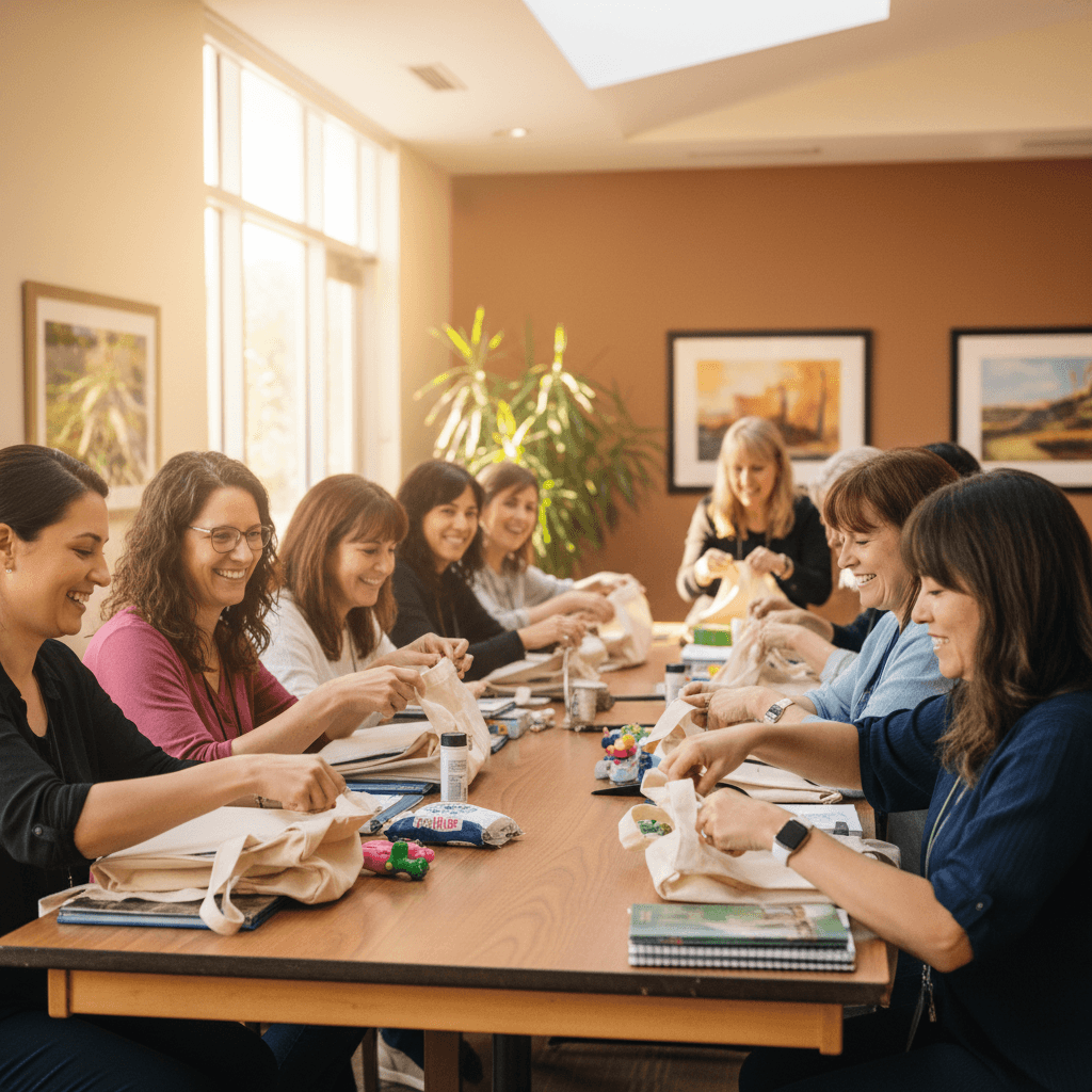 Community service activity with Mujer Radiante women volunteers