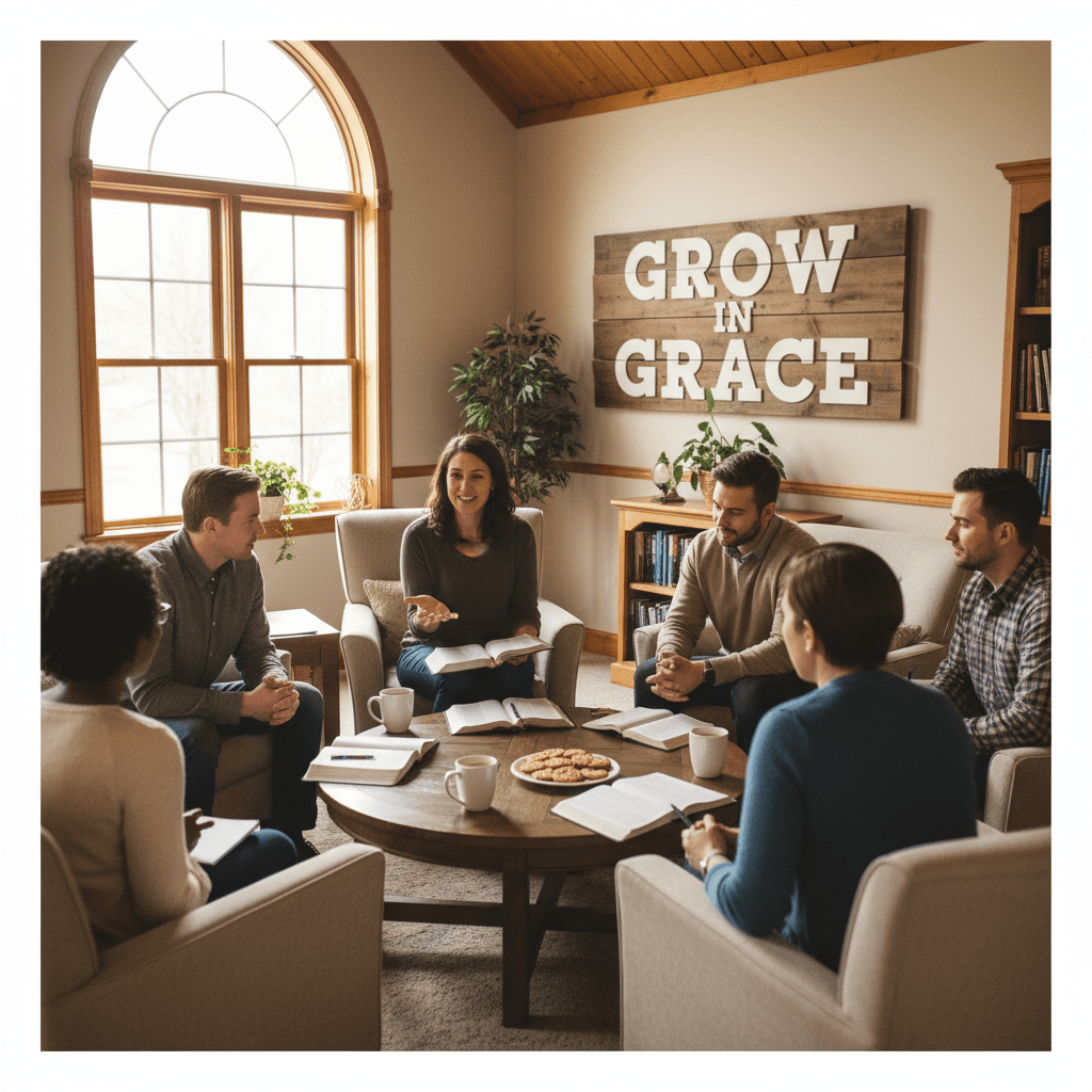 Community members participating in Bible study discussion